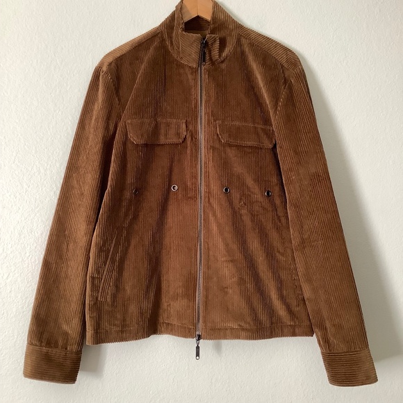 New Paige Eastwood Brown / Golden Sunset Corduroy Jacket Size S